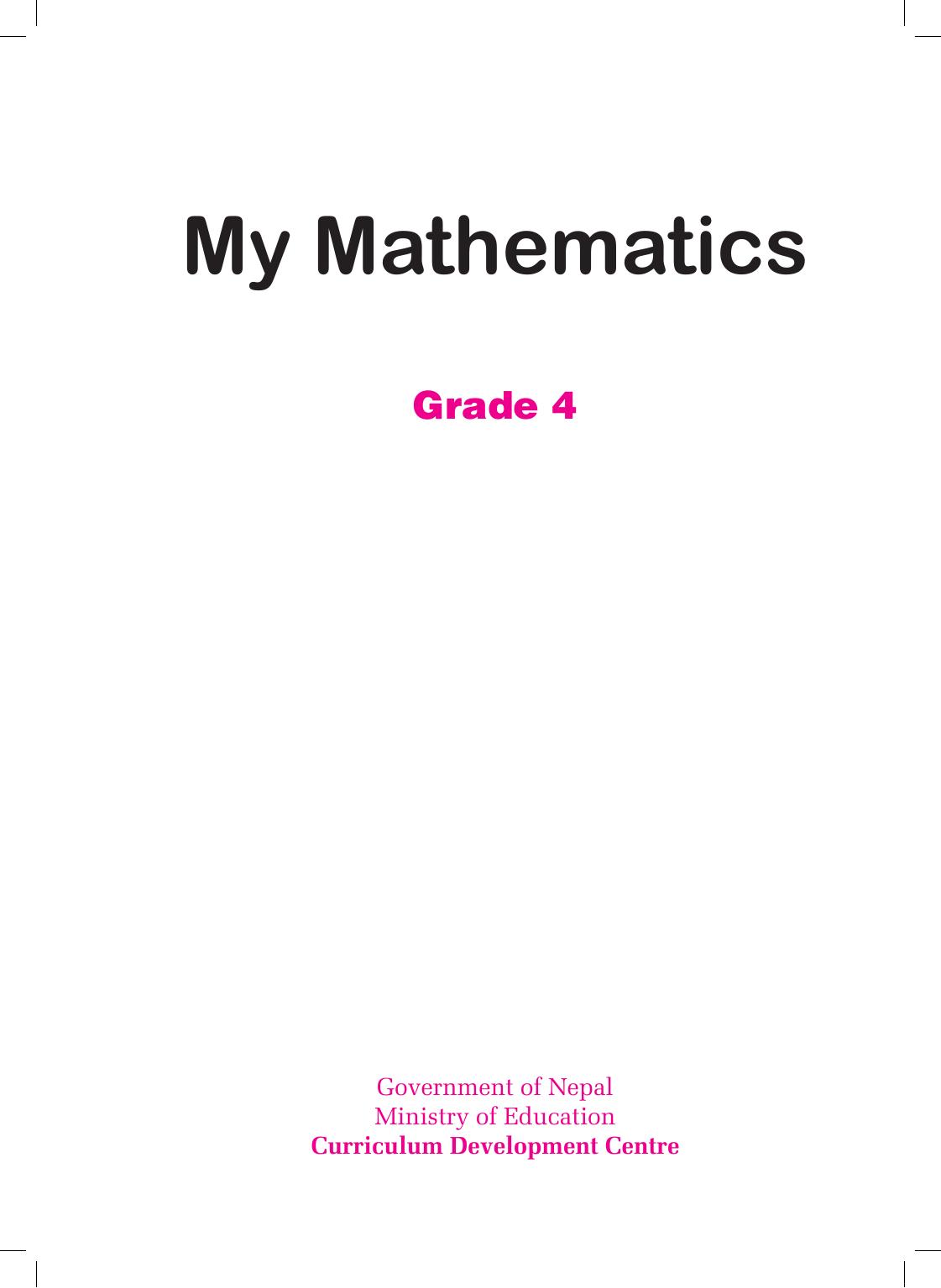 CDC 2018 - My Mathematics Grade 4